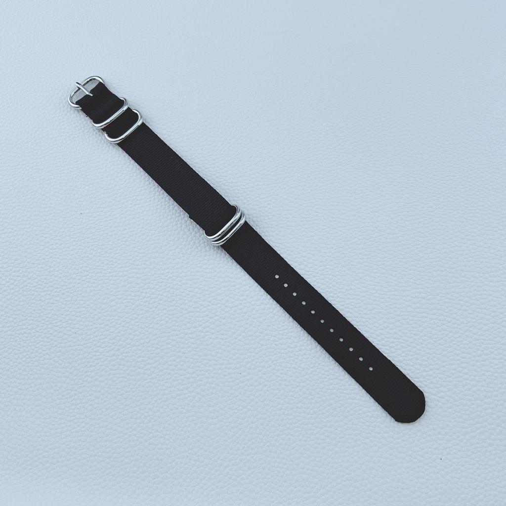 Nylon Braided NATO Canvas Watch Strap - One-Piece Design, Available in 18mm, 20mm, 22mm, 24mm Sizes.