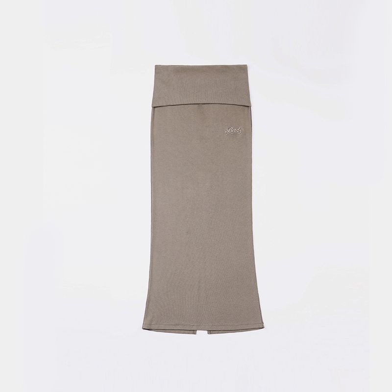 

South korea Badblood American Gyaru Fishtail Skirt Women s Niche Design High Waist Slimming Sheath Long dress Camel color M