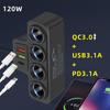 Car USB Charger Multiport Multiport USB C Charger Adapter With 30W QC 3.0 Port High-Speed Car Charging Station Vehicle Charging
