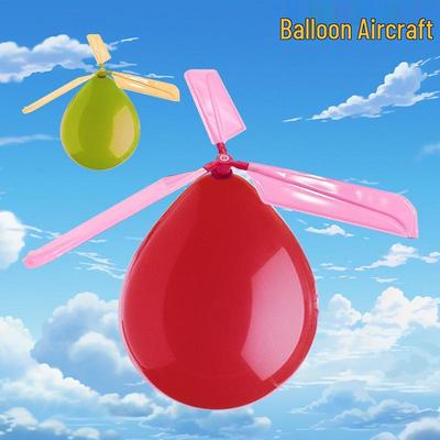 Flying Saucer Helicopter Airplane Balloon Inflatable Race Toy