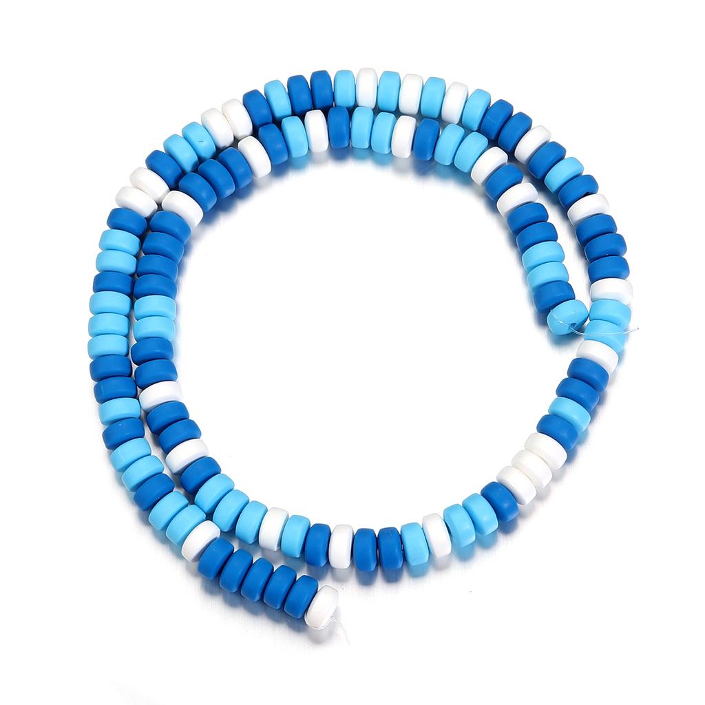 1 String Flat Round Soft Beads Colored Pottery Hole 2mm Spacer Bead For Diy Bracelet Necklace Women Jewelry Accessories Supplies