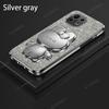 Cute 3D Rabbit Makeup Mirror Stand Plating Soft Case For Xiaomi Mi 11 Lite 5g Ne 12 Pro 12x 12s Protect Back Cover Mi11lite Mi11