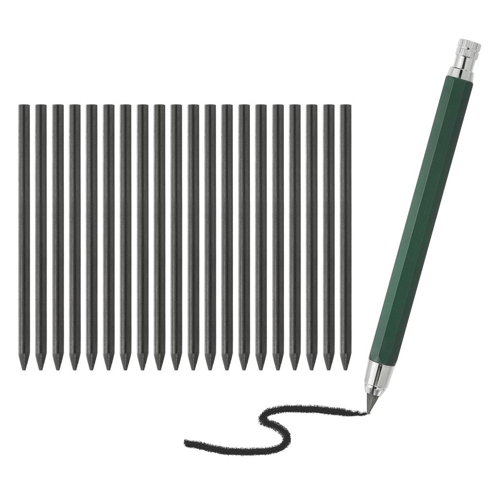 PATIKIL Mechanical Pencil Lead Large Automatic Holder with 20 2B Pencil for and Green 5.6mm Holder, Leads, Drawing, Art, Sketching, Woodworking,