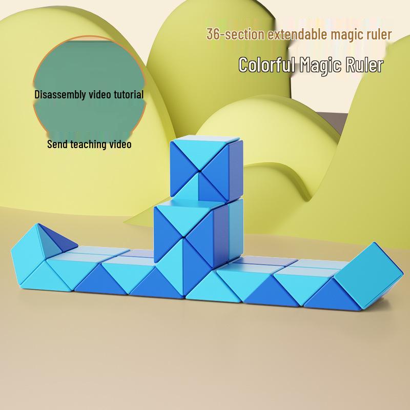 Folding Magic Ruler Set: Colorful Educational Toy for Kids - 24/36/48/60/72 pcs.