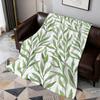 Fashion Willow Leaf Art Modern Flannel Soft Warm Plush Blanket For Sofa Living Room Pet Hogar Bedroom Gift Home Car Portable