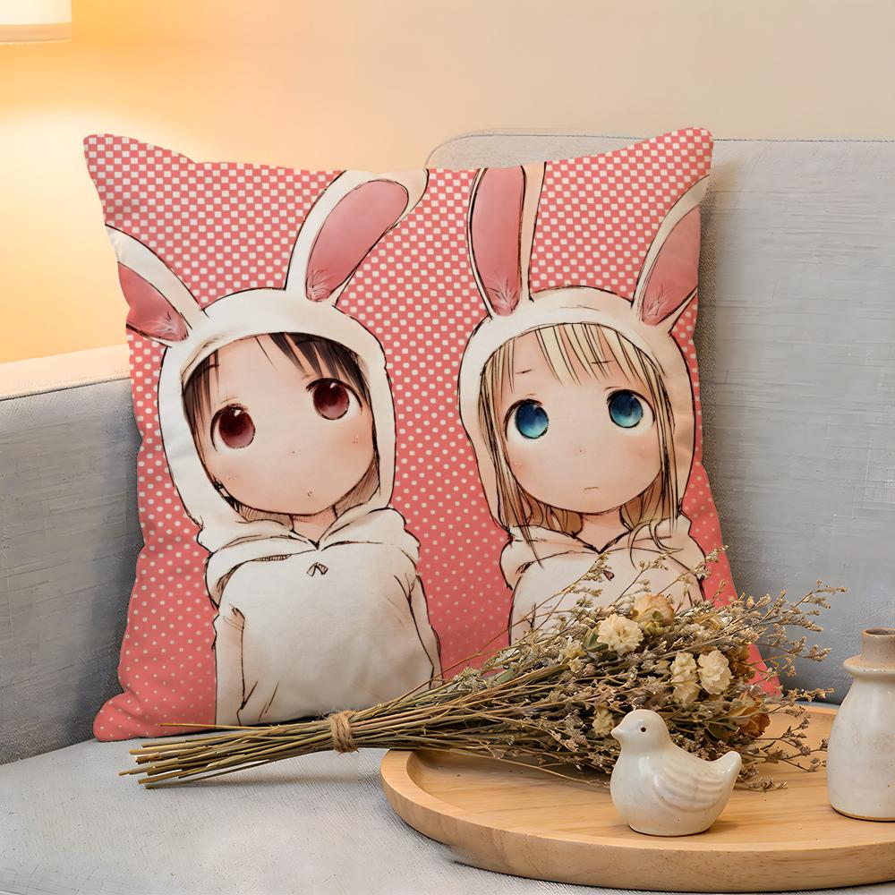 Наволочка Льняная Мягкая для Дивана Декоративная Чехол для Подушки Kwaii Аниме Клубничный Зефир 30x30cm