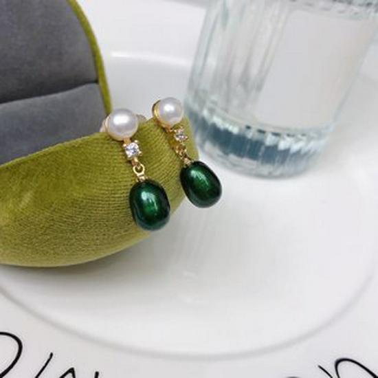 Freshwater Double Pearl Stud Earrings – Niche Luxury, Novel and Simple Design, TikTok Style