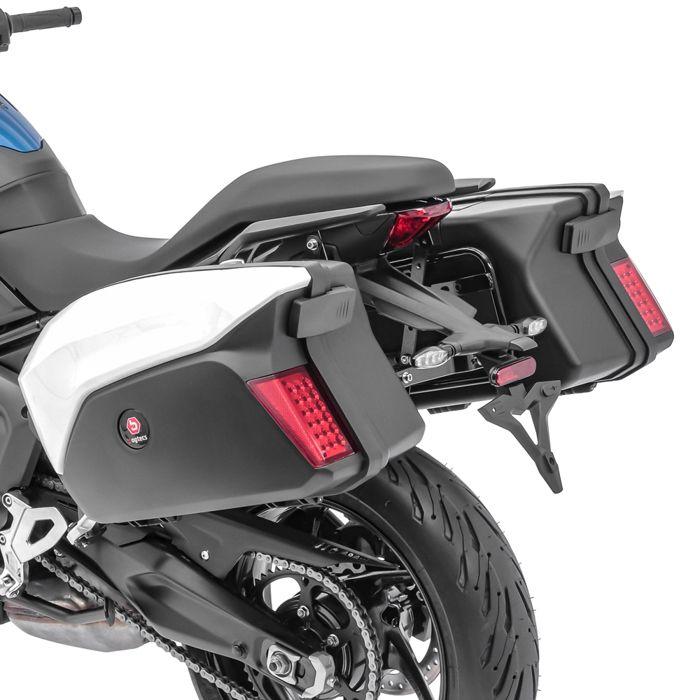 Valises laterales moto + supports Bagtecs PX74 Universel blanc