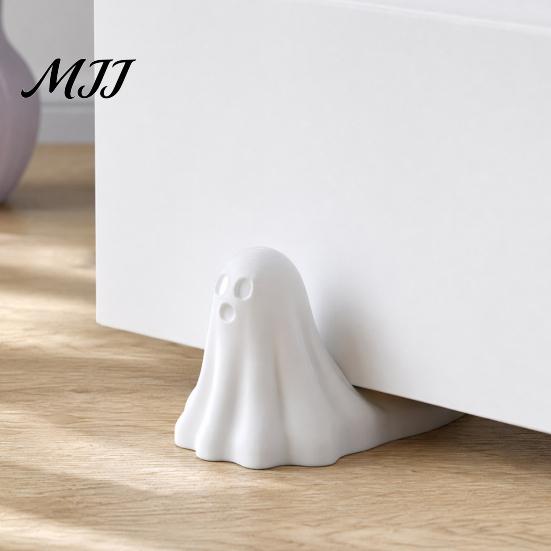 Windproof Door Stop Cute Ghost Stopper, 3D Printed Halloween Decoration Universal Fit Stopper Statue, Anti-slip Holder, for Home Bedroom Wedge