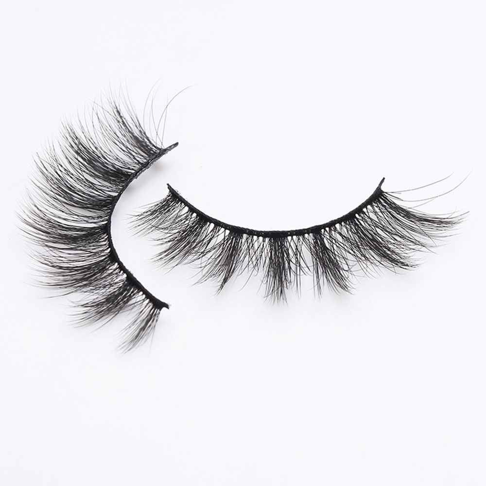 2 Pairs Black Thick Natural Extension Fake Eye Lashes Long False Eyelashes Volume