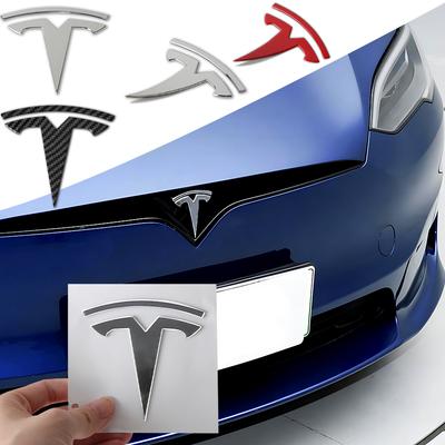 Car Front Grille Rear Trunk Badge Sticker Auto Accessories For Model 3 Model S Model X Model Y Roadster Bonina SpaceX WYE