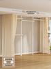 Floor-Standing Clothes Rack: Bedroom Hanger, Retractable Drying Rod, Coat & Hat Rack.