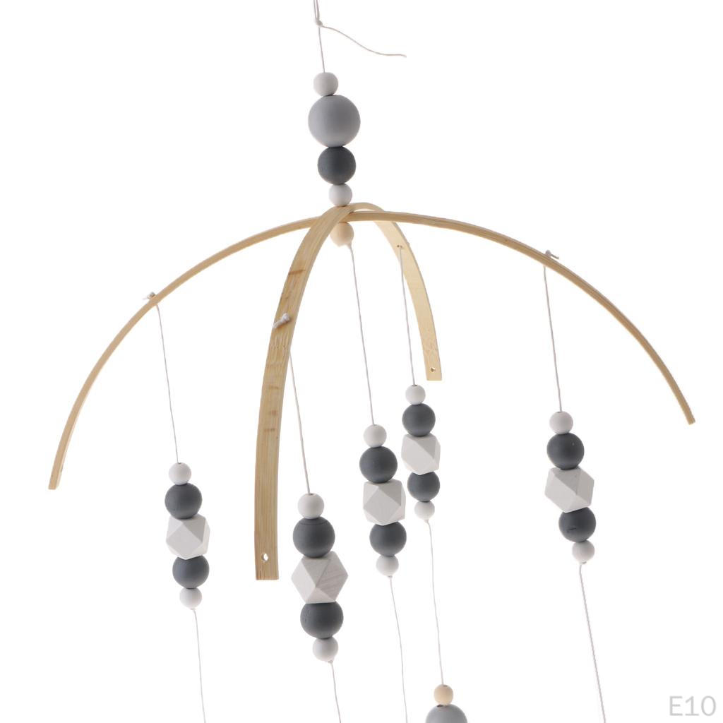 Baby Kids Crib Mobile Bed Bell Toys Wooden Wind Chimes Hanging Room Decor