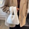 Women Velvet Handbag Underarm Bag Soft Plush Small Shoulder Bag Warm Plush Handbag  Winter New Tote Bag Ladies Clutch 2025