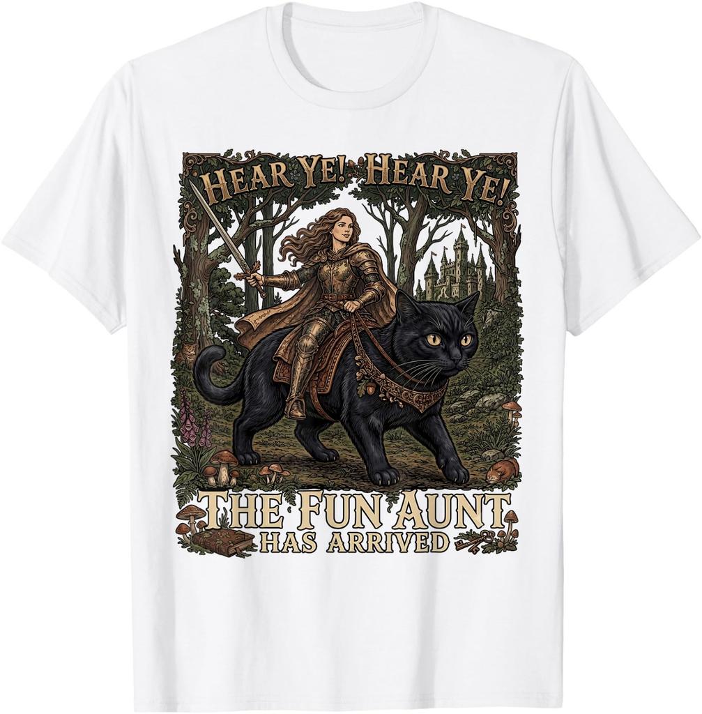 Sjovt Hør Her Hør Her Den Sjove Tante Er Ankommet Ridderkat T-shirt