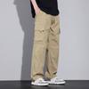 2024 Sommer-Cargohose für Herren, amerikanisches Retro-Design, mehrere Taschen, gerades Bein, einfarbig, Freizeithose, Übergröße, lockere Jogginghose, M-4XL