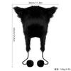 Warm Fuzzy Tribal Hat With Cat Ears Ear Flaps Winter Wool Blend Adults Kids