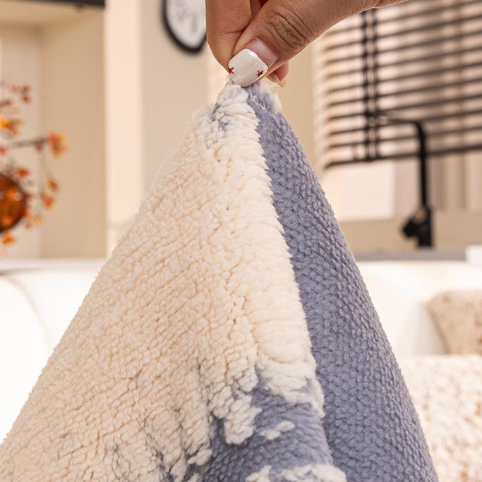 Special-shaped Sofa Cushion Winter New Seat Cushion Non-slip Irregular Plush Sofa Cover