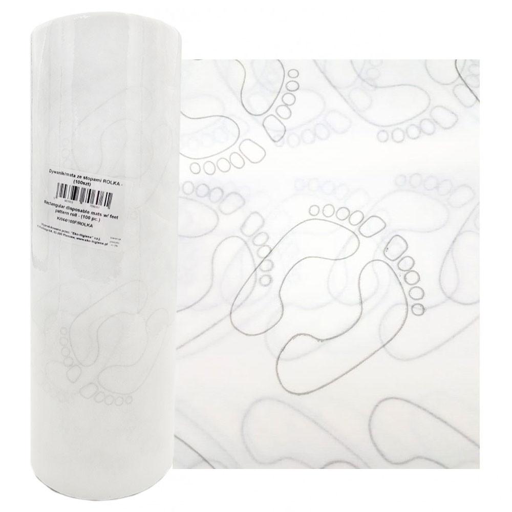 Disposable Foot Pad Podiatry Mat on a Roll Feet Pattern 100 Pcs
