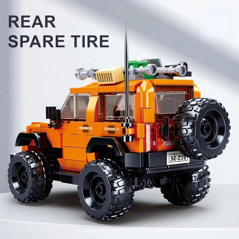 City Off-Road Vehicle Jeeps Car Atv Model Building Blocks Creative Desktop Decor Tank 300 Bricks Toy Kids Christmas Gifts
