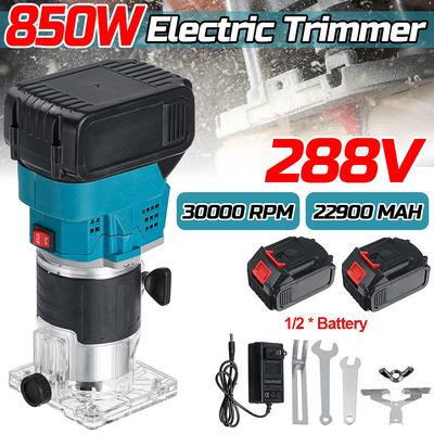 30000r 288V Electric Wood Trimmer Wood Laminator Router Carving Milling Engraving Slotting Machine Woodworking Tool