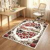 Cat Theme Crystal Velvet Rug Personalized Custom Name Text Soft Floor Mat Home Decor