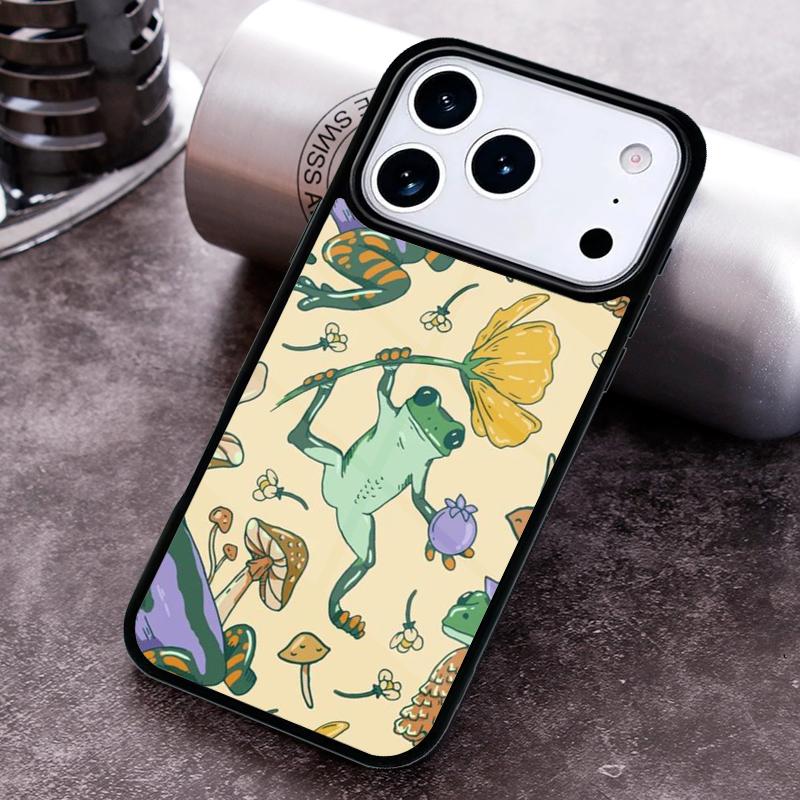 Aesthetic Frog Phone Case For iPhone 17 16 15 14 13 12 11 Pro Max Plus 17Air Soft Silicone Cover