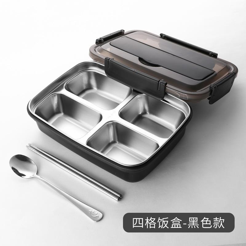 Thermal Insulation Bento Box 304 Stainless Steel Grid Lunch Box for Primary School Students for Office Workers