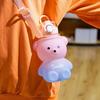 800ml Kawaii Straw Water Bottle With Rope Portable Bear Gradient Water Cup Large-Capacity Leak-Proof Drinking Mug For Kids Girls