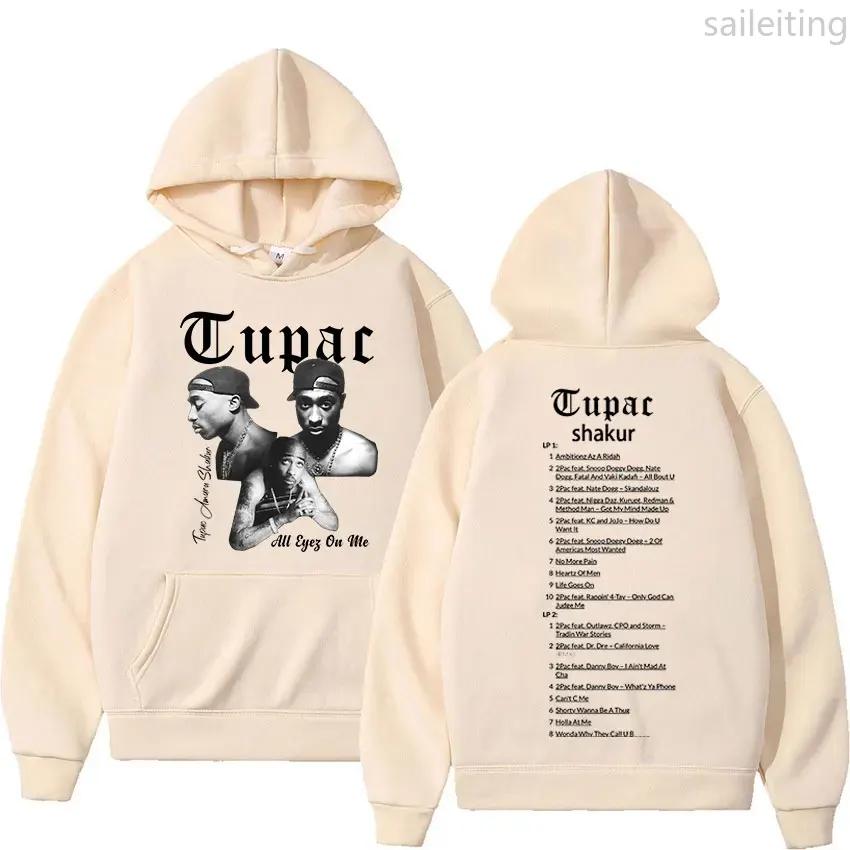 

Retro Rapper Tupac 2pac Hip Hop Kangaroo Pocket Hoodie Winter Clothes Women Streetwear Aesthetic Clothes S