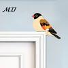Creative Home Interior Accessory Bird Door Corner Sign, Cute Wooden Hanging Ornament for Frame Unique Desktop Cabinet, Shape Wall Art Home,