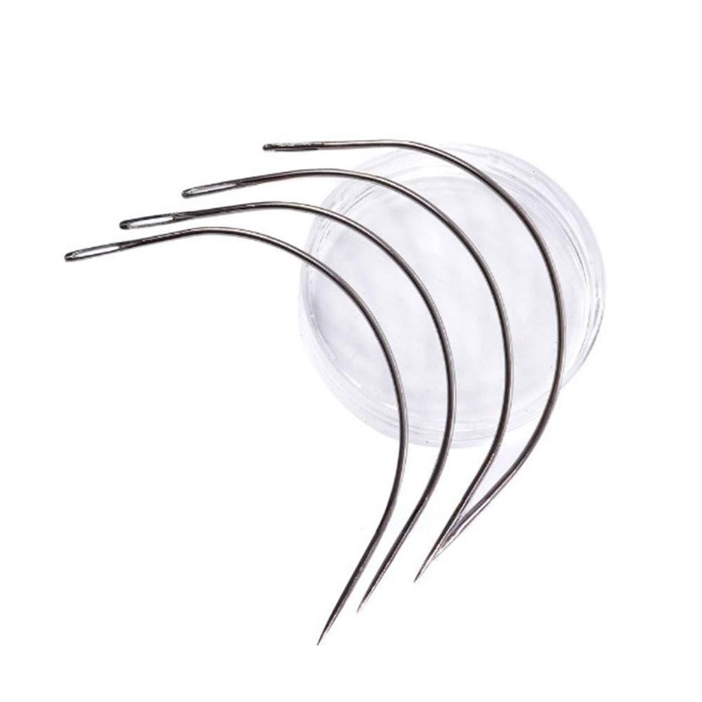50/100PCS Hair Making Pins Needle Set Hair Pins and C Curved Needle for Wigs Making Blocking Knitting DIY Crafts
