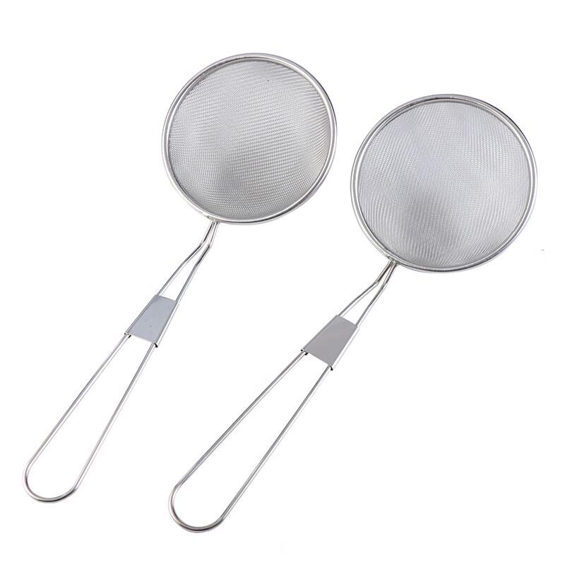 Stainless Steel Long Handle Slotted Spoon & Sieve