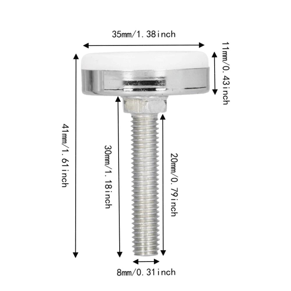 4pcs Screw-On Mounting Furniture Leveling Feet Durable Furniture Support Screws  For Furniture Feet