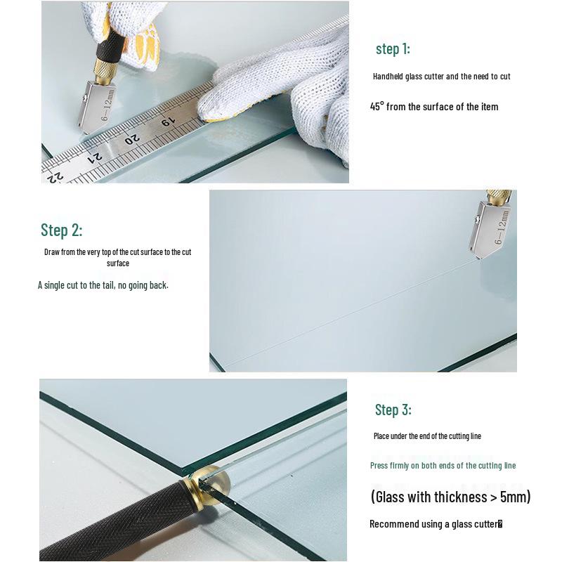 Multi-Purpose Marble & Glass Tile Cutter Set with Oil-Filled Alloy Blade
