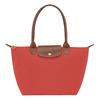 Le Pliage Original Printed Logo Zipper Closure Shoulder Tote Bag Women Tote Bag Tomato-Red L2605089P94