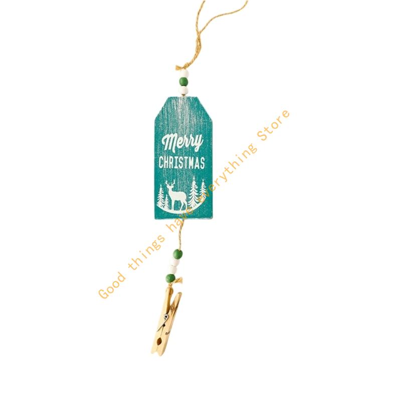 Natural Christmas Tree Ornament Handcrafted User Friendly Nontoxic Paint Safe for Kids Retro Holiday Decors 55KF