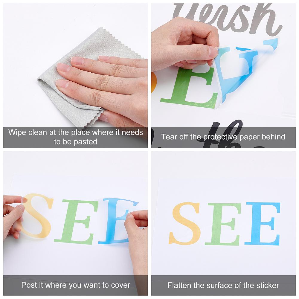 1set PVC Wall Stickers Wall Decoration Word Be Brave 800x390mm 2pcs/set