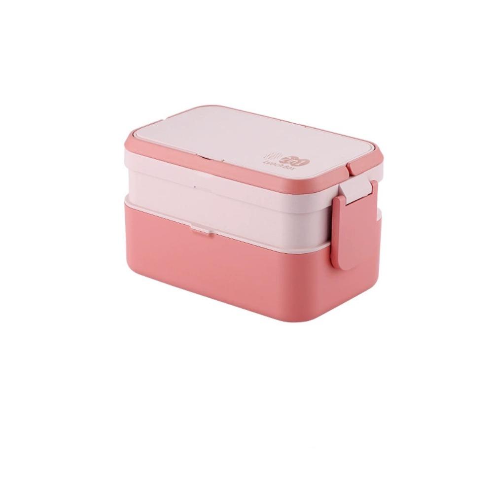 Microwavable 2 Layer Picnic Lunch Box Separated Food Storage Box Portable Food Container  Adult