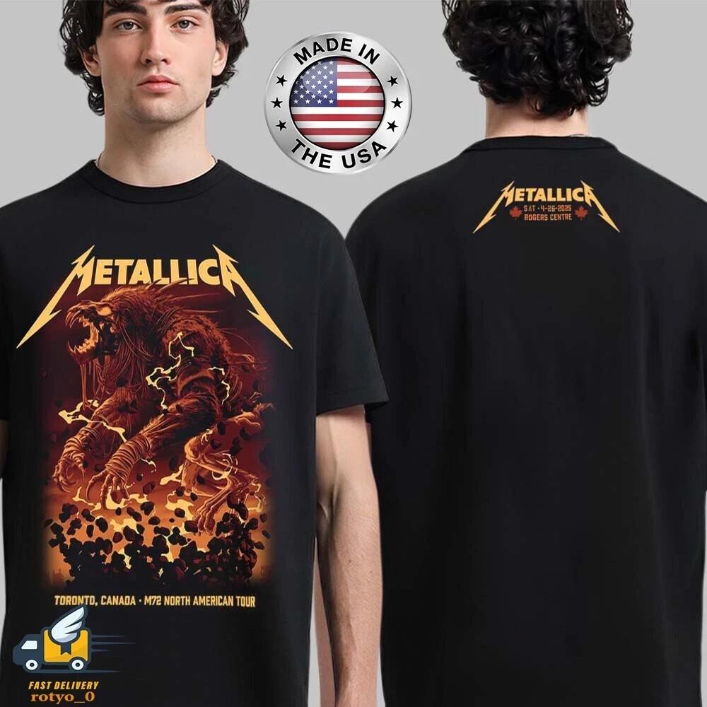 

Metallica Inspired M72 Tour Canada April 2025 Rock Fan Graphic Tee S-4XL Unisex T-Shirt XL