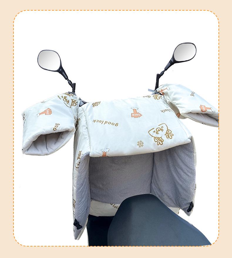 Winter Fleece-Lined Waterproof Electric Motorcycle Windshield