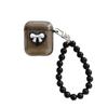 Transparent Black Heart-shaped Bow Compatible with Apple AirPods 1st Generation Bluetooth Earphone Protective Case Pro1 Earphone Case 1st Generation