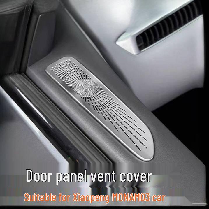 Xpeng MONA M03 Air Vent Dust Cover Set - Front, Rear & Door Panels Rear Air Vent Cover - Silver Titanium (1 piece)