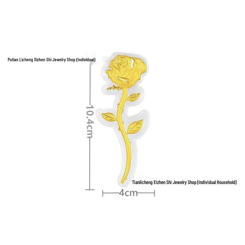 Pure Gold Rose Bouquet: Handheld Gold Bouquet with Small Gold Cakes - Perfect for Gifts and Livestream Events
