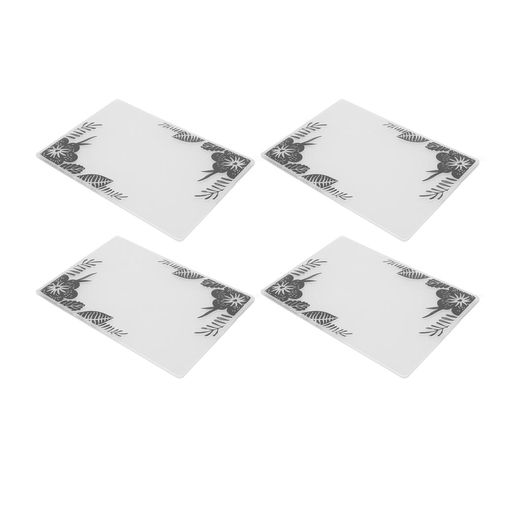 4 Pcs Plastic Embossing Folder DIY Craft Template Folders Molds for Stamp Scrapbook Paper Cards Photo Album