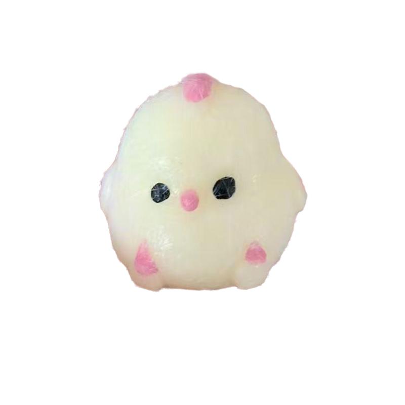 Cute Squishy Chick Fidget Toy Phone Chain Stress Relief Toy Bag Charms Super Soft Rebound Chicken Animal KeyChain Kawaii Pendant