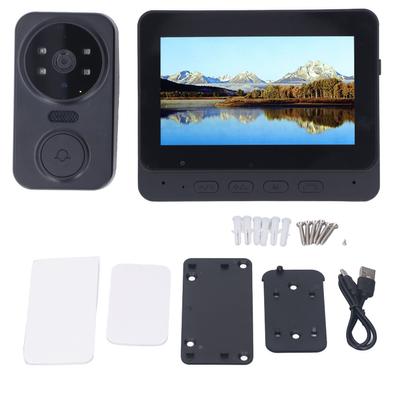 Pantalla IPS de 4,3 pulgadas Sistema de videoportero inalámbrico Ángulo de visión de 70 grados Intercomunicador bidireccional Visión nocturna Video
