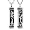 2Pieces Memorial Jewelry Engravable Necklace Stainless Steel Keepsake Pendant Necklace for Pet Ashes Preservation