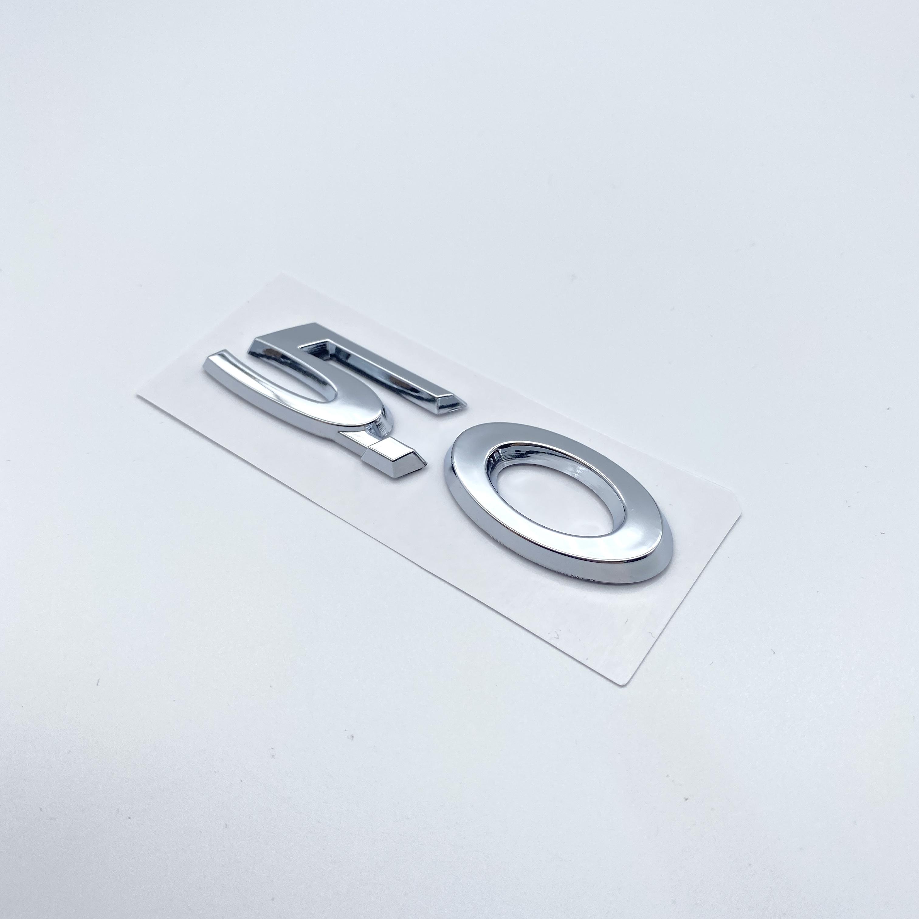 

3D Letters Numbers 3.0 5.0 V6 V8 Chrome Black Logo Rear Trunk Car Stickers Emblem Badge For XE XF XJ Series