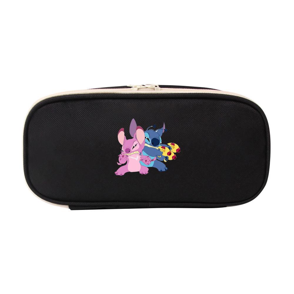 Stitch Colorful Pencil Case Canvas Storage Bag For Elementary School Students